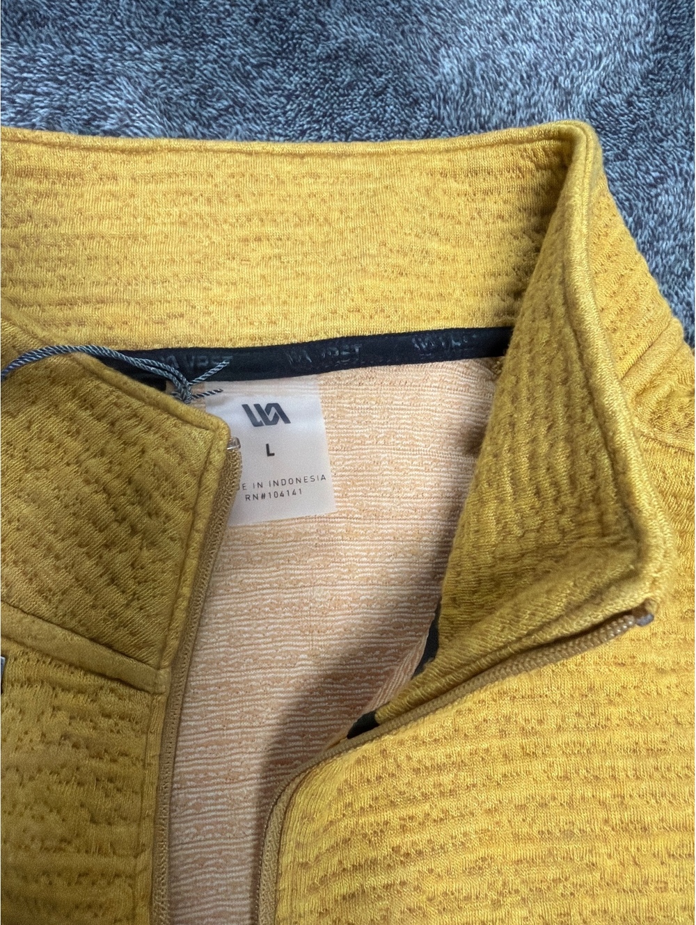 SKU 1373 VRST Men's Yellow Half-Zip Pullover Sweater